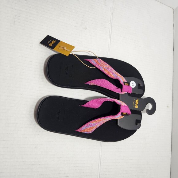 Teva Voya Flip-Flops Waves Rose Violet - Picture 3 of 9